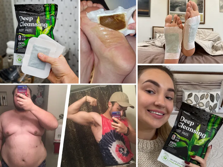 Collage of Nuubu customers using the patches