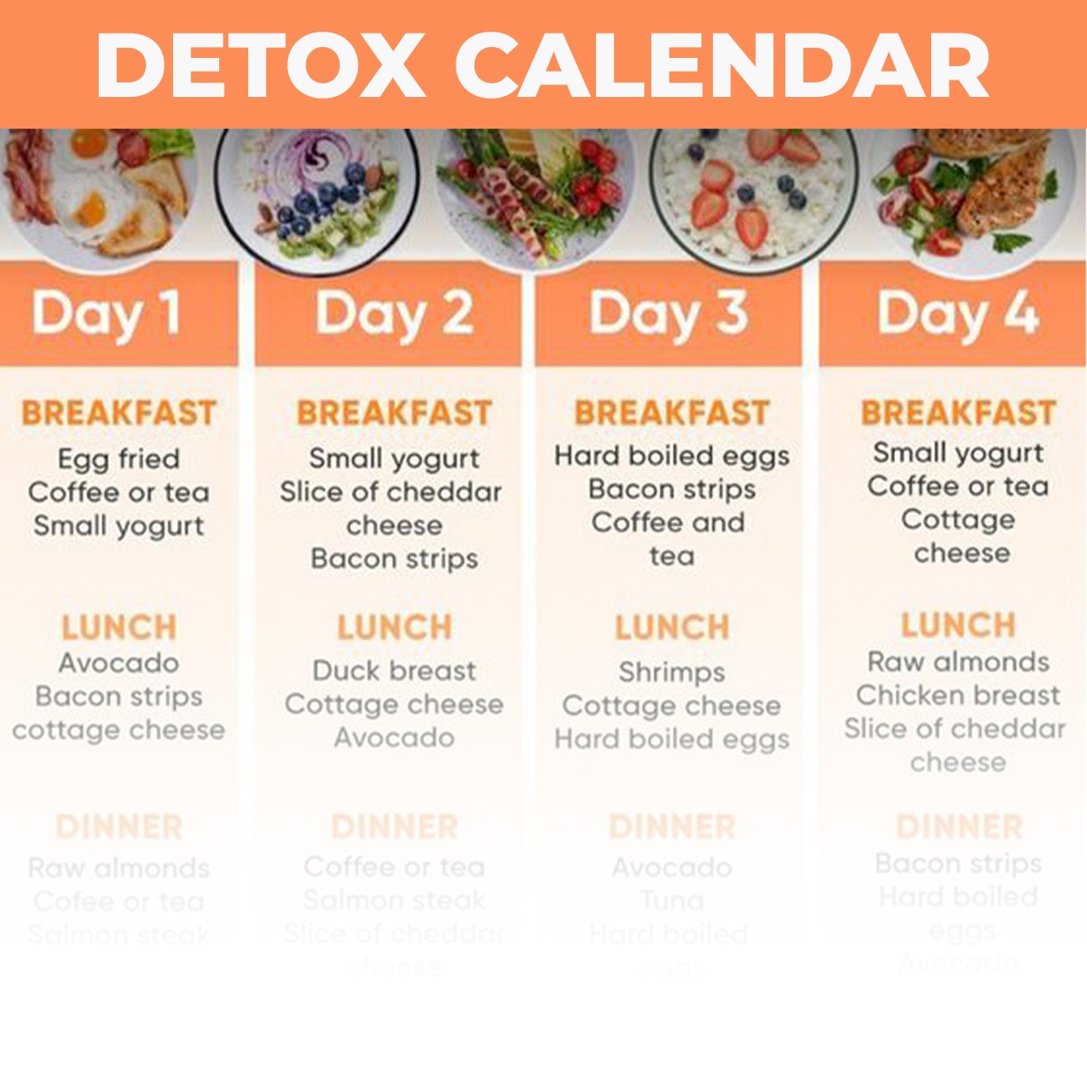 Piano deita detox 3 giorni